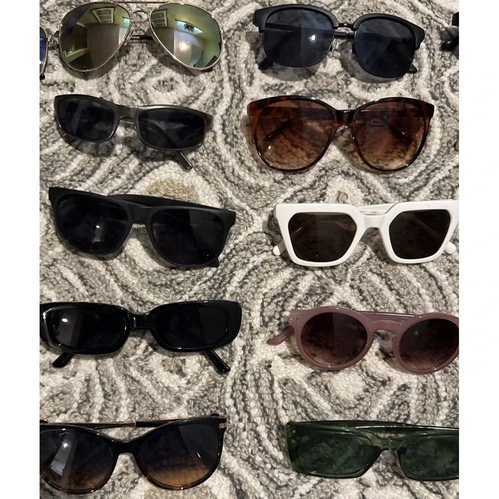 Wholesale Bulk Lot / Group of 56 all included Sunglasses:Square, Round,Aviator+